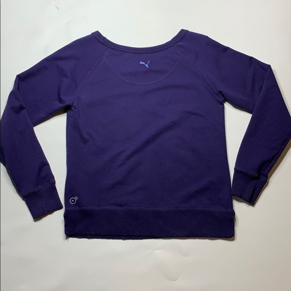Puma Spell Out Scoop Neck Lightweight‎ Pullover Purple S - Picture 7 of 7